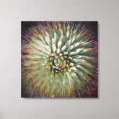 Agave Spikes Green Fine Art Vierkant Canvas Afdruk (Voorkant)