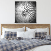 Agave Spikes Zwart en Wit Zuidwesten Canvas Afdruk (Insitu (Slaapkamer))