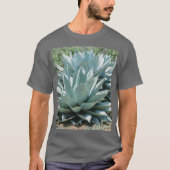 Agave Succulent Plant Cactus Green sage grijs T-shirt (Voorkant)