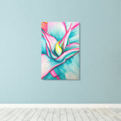 Agave succulente waterverf kunst canvas afdruk (Insitu (Houten vloer))