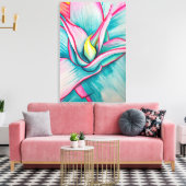Agave succulente waterverf kunst canvas afdruk (Insitu (Woonkamer))