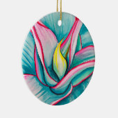 Agave succulente waterverf kunst keramisch ornament (Rechts)