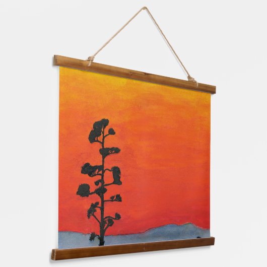 Agave Sunset Hangend Wandkleed (Gebogen)