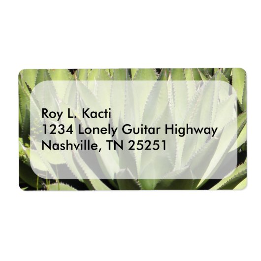 Agave Unieke Natuur Fotokunst Etiket (Voorkant)