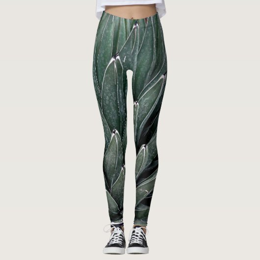 Agave Victoroa Plant Foto Leggings, M Leggings (Voorkant)