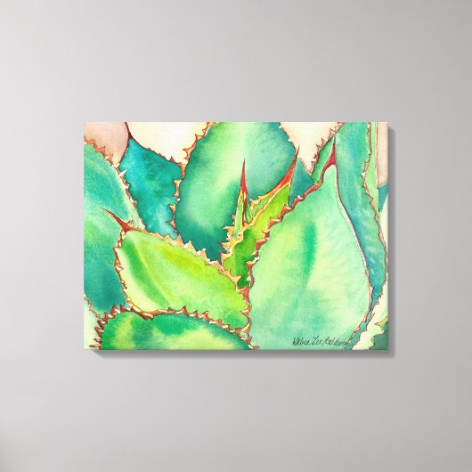Agave Waterverf door Debra Lee Baldwin Canvas Afdruk (Voorkant)