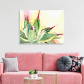 Agave Waterverf door Debra Lee Baldwin Canvas Afdruk (Insitu (Woonkamer))