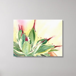 Agave Waterverf door Debra Lee Baldwin Canvas Afdruk