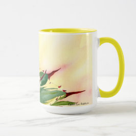Agave waterverf mok, geel, door Debra Lee Baldwin Mok