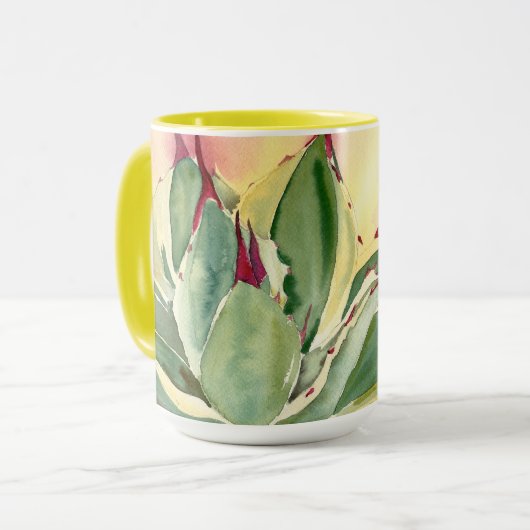 Agave waterverf mok van Debra Lee Baldwin (Voorkant links)
