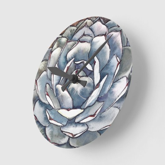 Agave waterverf muur klok (Hoek)