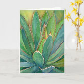Agave waterverf notecard kaart (Gele Bloem)