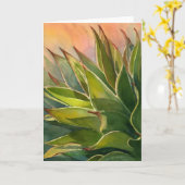 Agave waterverf notecard kaart (Gele Bloem)