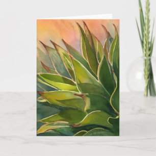Agave waterverf notecard kaart