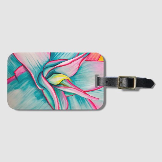 Agave waterverf sappige kunst bagagelabel (Voorkant (horizontaal))