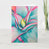 Agave waterverf sappige kunst kaart (Voorkant)