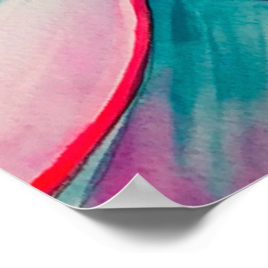 Agave waterverf sappige kunst poster (Hoek)