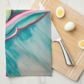 Agave waterverf sappige kunst theedoek (Quarter Fold)