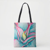 Agave waterverf sappige kunst tote bag (Voorkant)