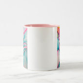 Agave waterverf sappige kunst tweekleurige koffiemok (Center)