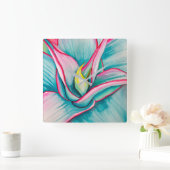 Agave waterverf sappige kunst vierkante klok (Huis)