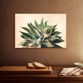 Agave Waterverf schilderij Zuidwesten Sage Groen Foto Afdruk
