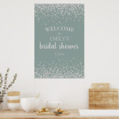 Agave Zilveren Confetti Bruiloftsfeest Poster (Keuken)