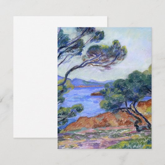 Agay, landschapschilderij van Armand Guillaumin Notitiekaartje (Voorkant / Achterkant)