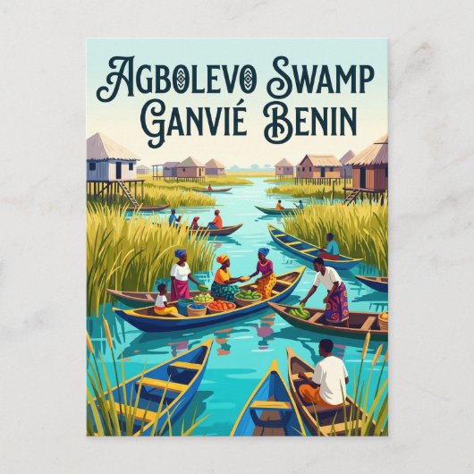Agbolevo-moeras Benin Briefkaart (Voorkant)