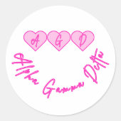 AGD Sorority Sticker (Voorkant)