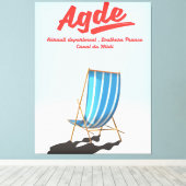 Agde, departement Hérault in Zuid-Frankrijk, reisb Canvas Afdruk (Insitu (Houten vloer))