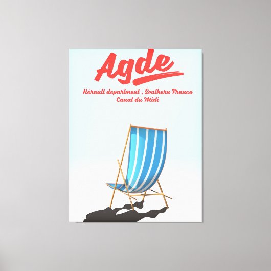 Agde, departement Hérault in Zuid-Frankrijk, reisb Canvas Afdruk (Voorkant)