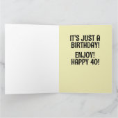 AGE 4OTH GRAPPIGE VERJAARDAG KAART VOOR HAAR (Binnen)