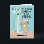 Age 8 Great Grandson Birthday Funny Raccoon Kaart<br><div class="desc">Doe mee en vier met een knappe grootzoon als de dag van zijn achtste verjaardag eindelijk aankomt. Geef hem met deze kaart een coole wasmachine op het strand. Zet zijn naam ook op de cover.</div>