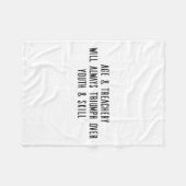 Age &amp; Treachery Will Always Triumph Over Youth Fleece Deken (Voorkant (Horizontaal))