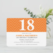 AGE BIRTHDAY PARTY modern eenvoudig vet sinaasappe Kaart (Staand voorkant)