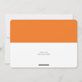 AGE BIRTHDAY PARTY modern eenvoudig vet sinaasappe Kaart (Achterkant)