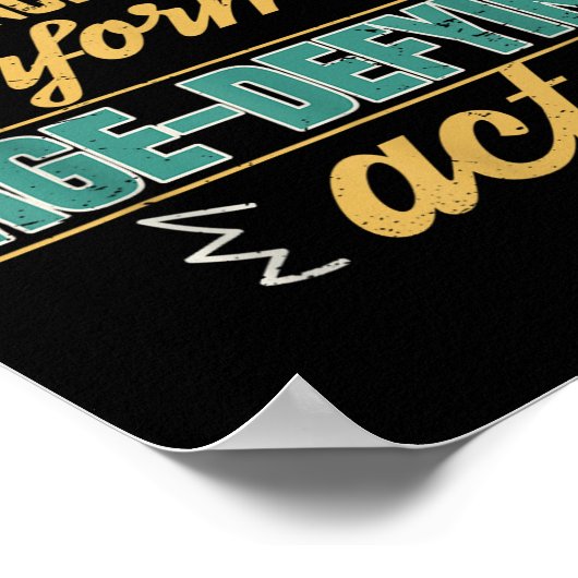 Age Defying Acts Funny Old Retirement Grandparents Poster (Hoek)