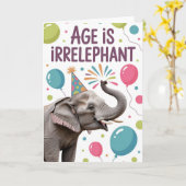 Age Is Irrelephant Kaart (Gele Bloem)