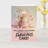 Age Is Just Candles – Funny Birthday for Women Kaart (Gele Bloem)