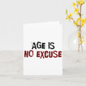 Age Is No Excuse Old Age Motivation Fitness  Kaart (Gele Bloem)
