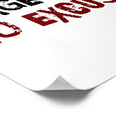 Age Is No Excuse Old Age Motivation Fitness Poster (Hoek)