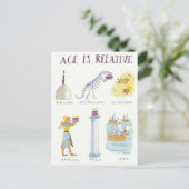 Age Is Relative Briefkaart (Staand voorkant)
