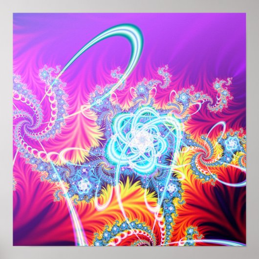 Age of the Atom Fractal Art beroemd gemaakt door B Poster (Voorkant)