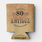 Aged, Antiek, gerijpt, en  80th Birthday Blikjeskoeler (Achterkant)