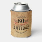 Aged, Antiek, gerijpt, en  80th Birthday Blikjeskoeler (Blikje Achterkant)