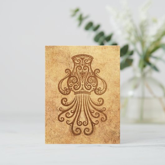  Aged Aquarius Zodiac Briefkaart (Staand voorkant)