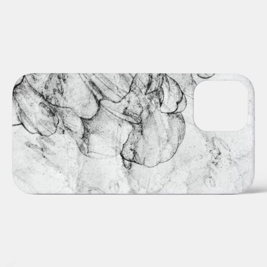 aged black and white postcard stylizationabstract, Case-Mate iPhone case (Achterkant (horizontaal))