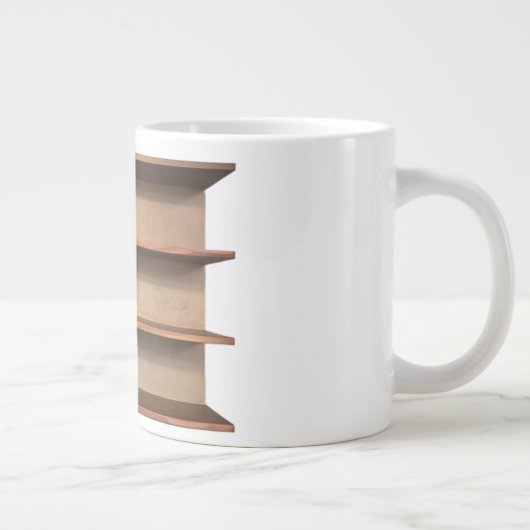 Aged Brass Patina Shelving Grote Koffiekop (Rechts)