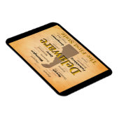 Aged Delaware State Pride Map Magneet (Rechterzijde)